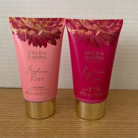 Baylis and Harding England Boudoire Rose Bath and Body Set 5 Piece New Sealed - Picture 2 of 7